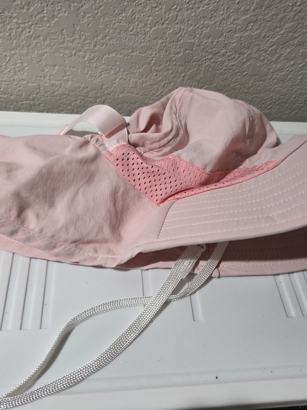 Light Pink Wide-Brim Sun Hat Kids 2-7 Years Old